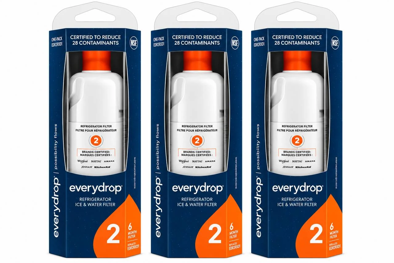 everydrop by Whirlpool Ice & Water Refrigerator Filter 2 – EDR2RXD1, Orange - Image 3